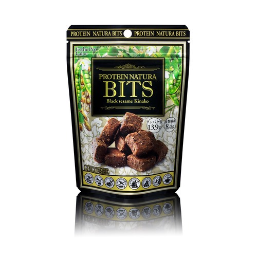 【ポイント5倍】エステプロラボ プロテインナチュラビッツ（黒ごまきな粉）75g